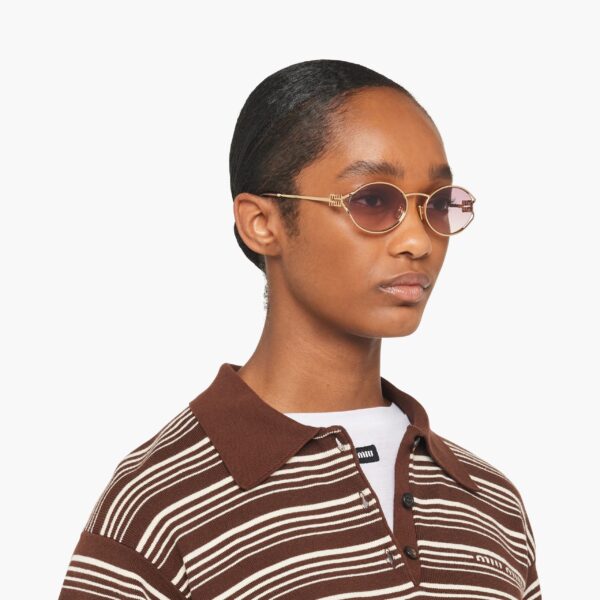 Miu Miu Logo Metal - Gold - Image 4